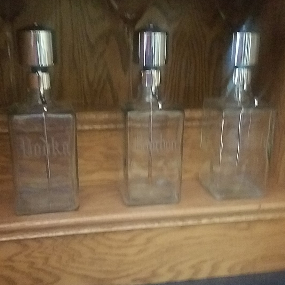 Etched Liquor Dispensers